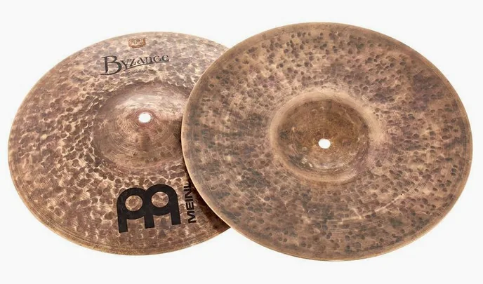 Meinl 13" Byzance Dark Hi-Hat, vue de trois quarts, photo 3