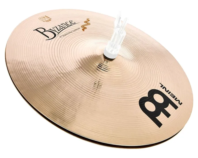 Meinl 13" Byzance Serpents Hi-Hat, vue de près, de face