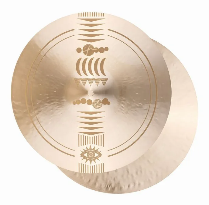 Meinl 14" Anika Nilles Lunar Hi-Hat, de face sur fond neutre