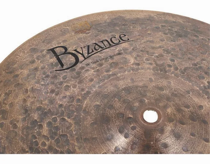 Meinl 14" Byzance Dark Hi-Hat, vue de profil, photo 4