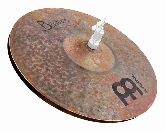 Meinl 14" Byzance Serpents Hi-Hat, de face sur fond neutre