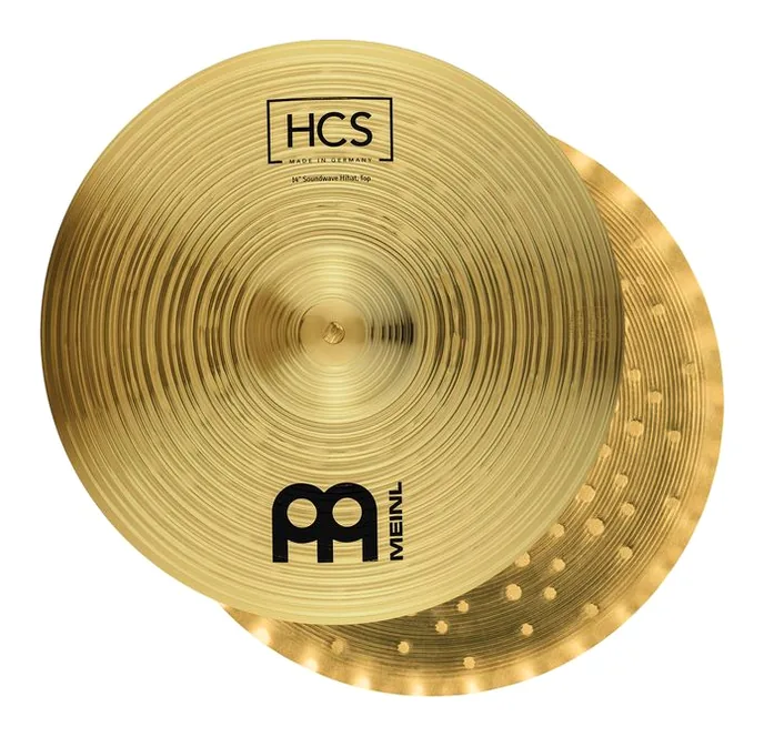 Meinl 14" HCS Soundwave Hi-Hat, de face sur fond neutre