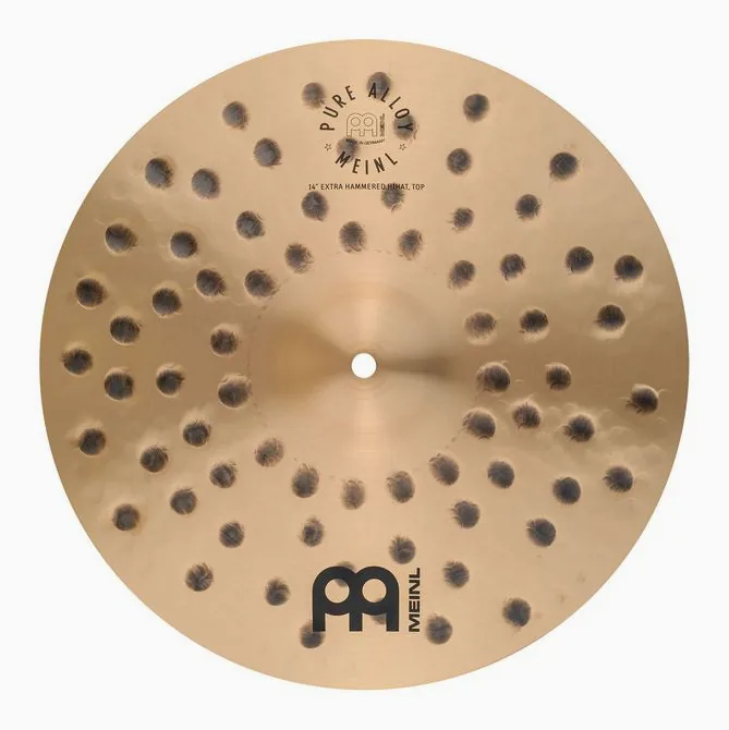 Meinl 14" Pure Alloy E.Hammered Hats, sur fond neutre, photo 4