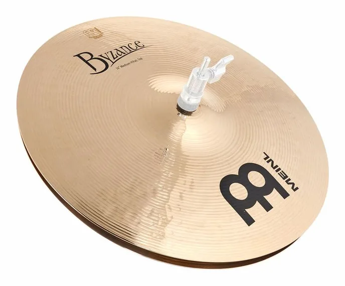 Meinl 14"Byzance Medium HiHat Brill., vue de près, de face