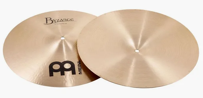 Meinl 15" Byzance Hi-Hat Medium, vue de face, photo 2