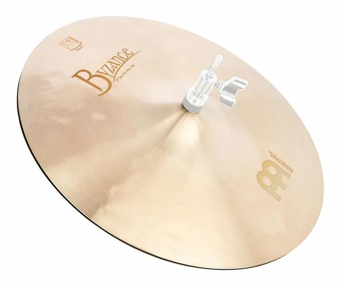 Meinl 15" Byzance Jazz Hi-Hat Thin, vue de près, de face