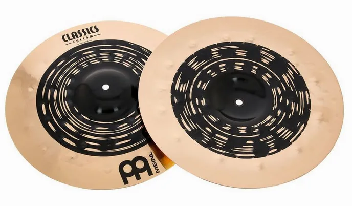 Meinl 15" Classics Cust. Dual Hi-Hat, vue de profil, photo 3