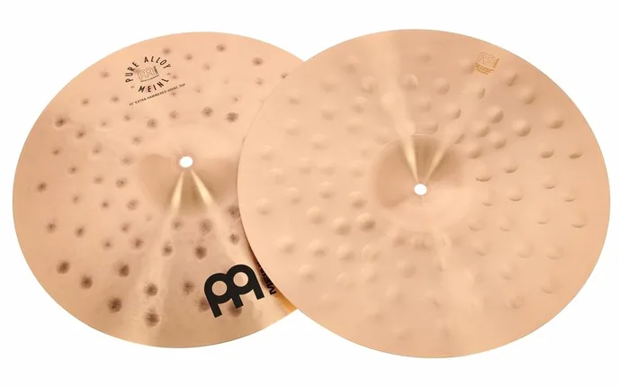 Meinl 15" Pure Alloy E.Hammered Hats, vue de trois quarts, photo 3