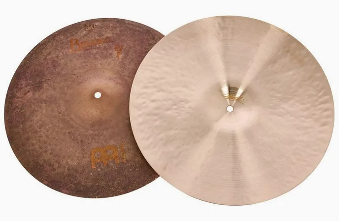 Meinl 16" Byzance Sand Hi-Hat, sur fond neutre, photo 3