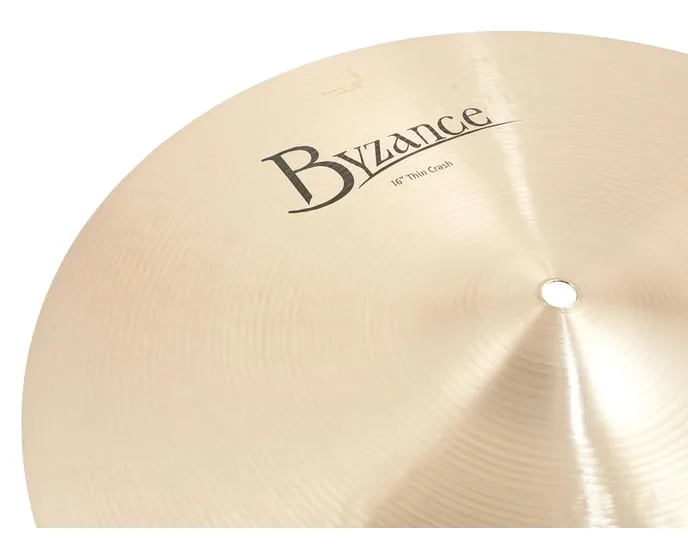 Meinl 16" Byzance Thin Crash, vue de trois quarts, photo 4
