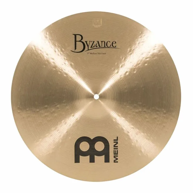Meinl 17" Byzance Medium Thin Crash, vue de trois quarts, photo 2