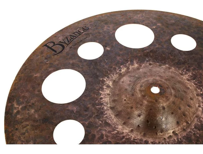 Meinl 18" Byzance Dark Trash Crash, vue de dessus, photo 4
