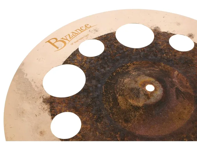Meinl 18" Byzance Dual Trash Crash, vue de trois quarts, photo 4