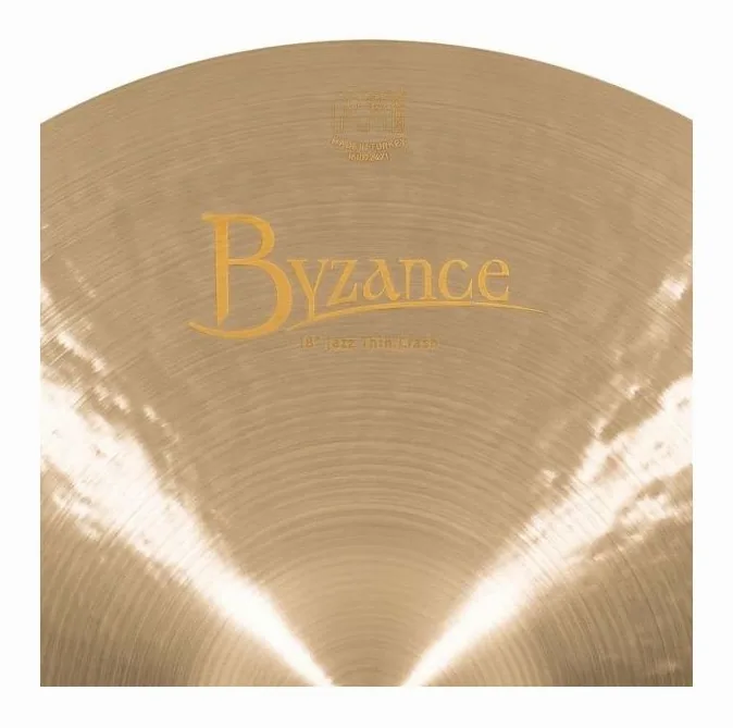 Meinl 18" Byzance Jazz Thin Crash, vue de profil, photo 4
