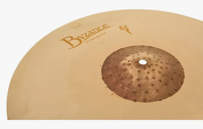 Meinl 18" Byzance Sand Thin Crash, vue de près, photo 3