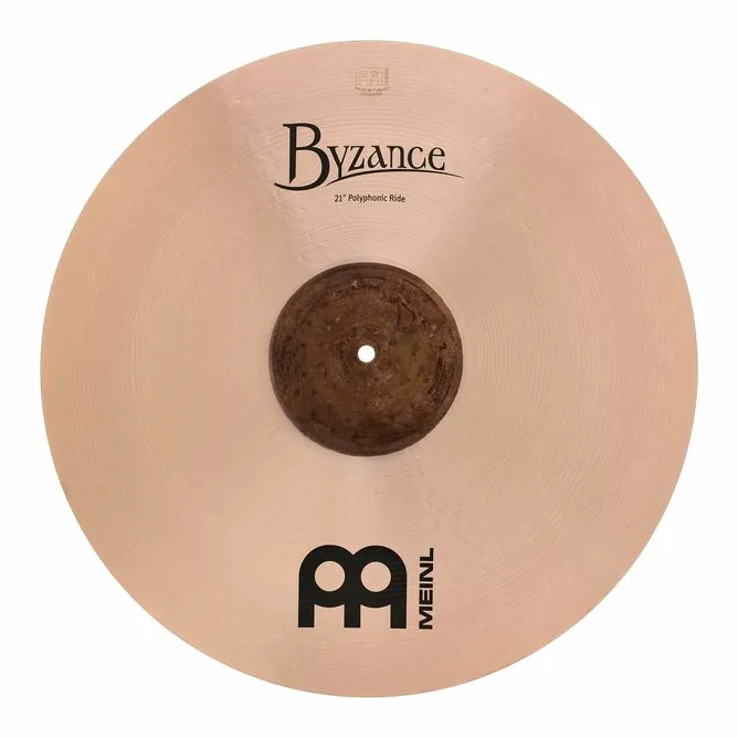 Meinl 21" Byzance Polyphonic Ride, vue de profil, photo 2
