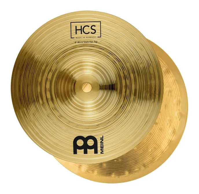 Meinl 8" HCS Micro Stack Hats, vue de près, de face