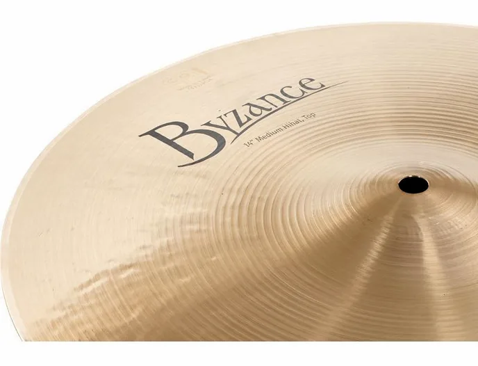Meinl 14" Byzance Hi-Hat Medium, vue de trois quarts, photo 3