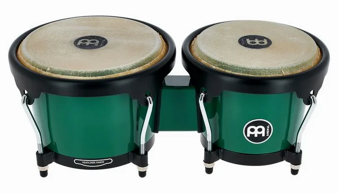 Meinl HB50FG Journey Bongo Green, vue de trois quarts, photo 4