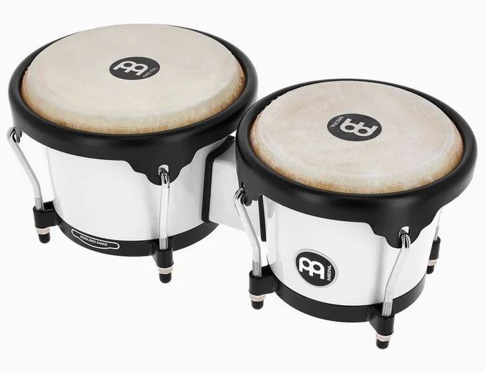 Meinl HB50WH Bongo Bright White, vue de près, de face