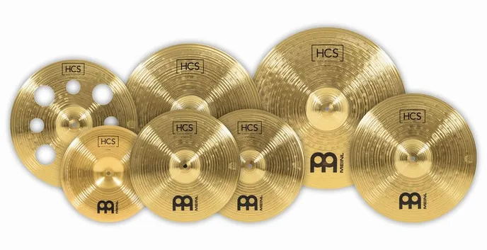 Meinl HCS Thomann ltd. Cymbal Set, de face sur fond neutre