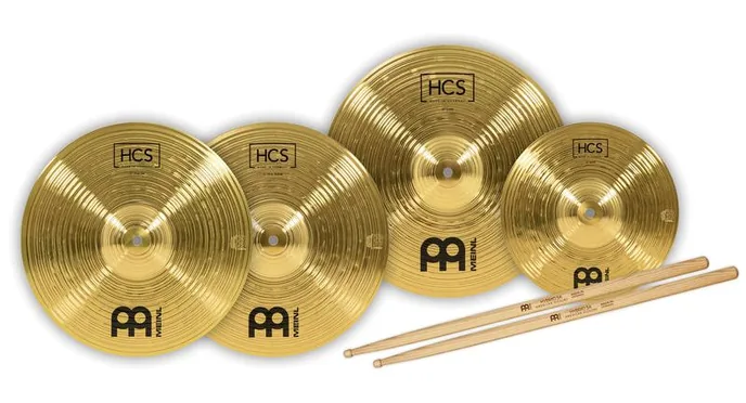 Meinl HCS1314+10S Cymbal Set, vue de face