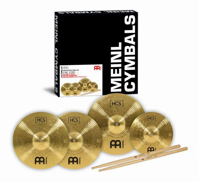 Meinl HCS1314+10S Cymbal Set, vue de profil, photo 2