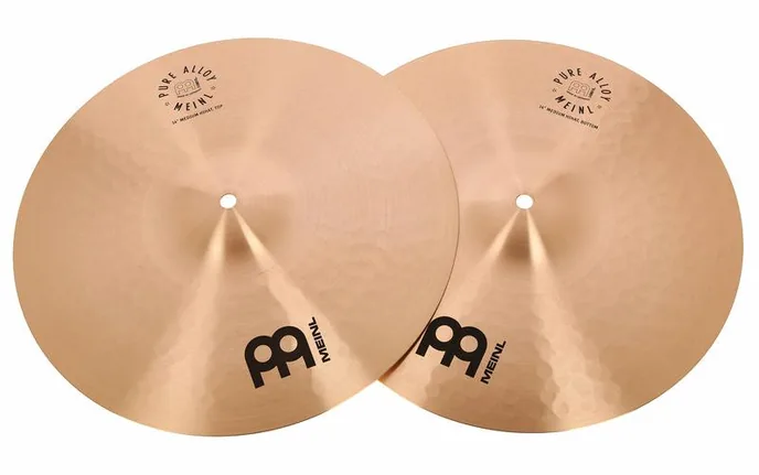 Meinl Pure Alloy 14" Medium Hi-Hat, sur fond neutre, photo 2