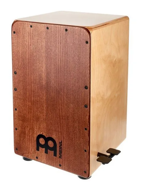 Meinl Snarecraft Prof. Cajon Ash, de face sur fond neutre