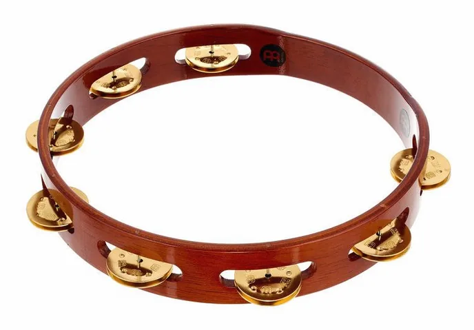 Meinl TA1B-AB Wood Tambourine, de face sur fond neutre