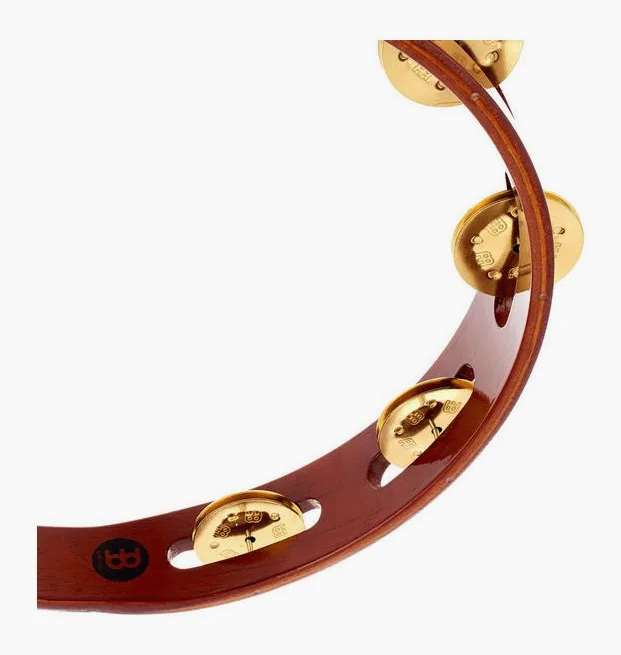 Meinl TA1B-AB Wood Tambourine, vue de profil, photo 4