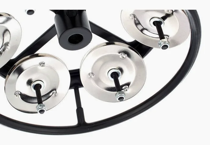 Meinl THH1BK Hi-Hat Tambourine, vue de trois quarts, photo 4
