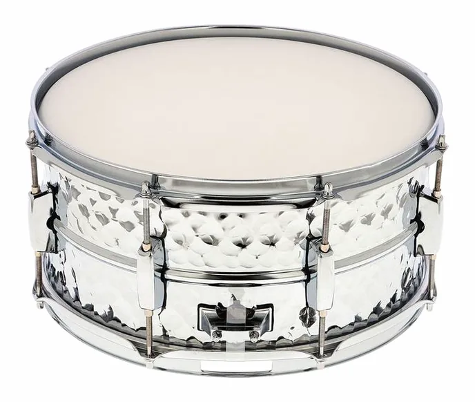 Millenium 14"x6,5" Hammer Steel Snare, vue de près, photo 2