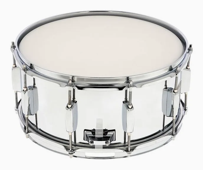 Millenium 14"x6,5" Power Steel Snare, vue de profil, photo 2