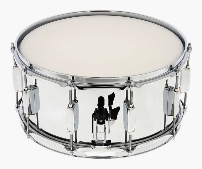 Millenium 14"x6,5" Power Steel Snare, vue de face, photo 4