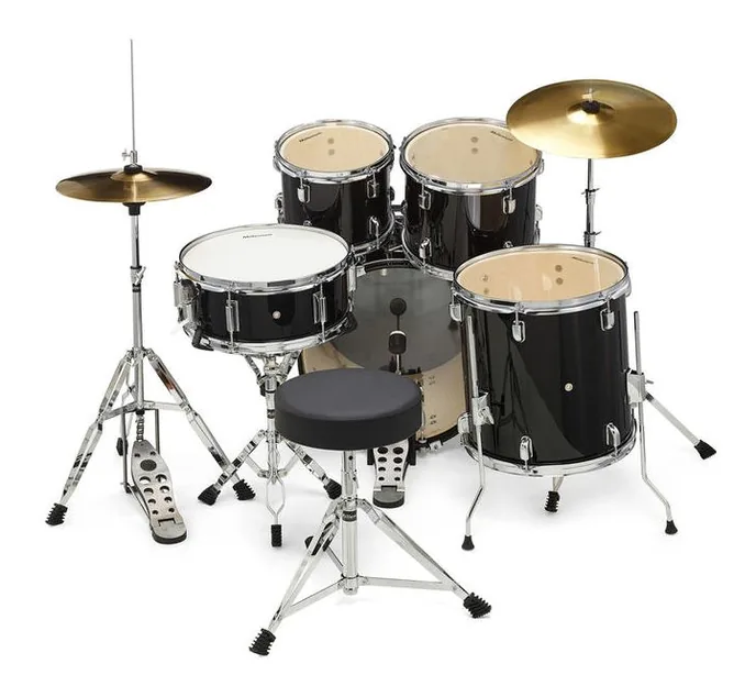 Millenium Focus 18 Drum Set Black, vue de trois quarts, photo 4