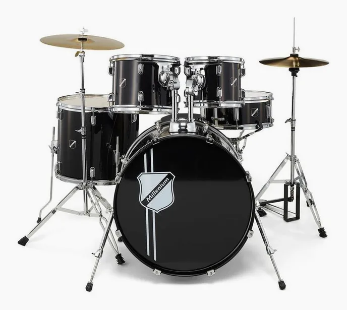 Millenium Focus 20 Drum Set Black, vue de trois quarts, photo 2