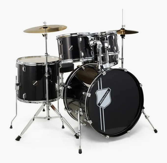 Millenium Focus 22 Drum Set Black, vue de face, photo 3