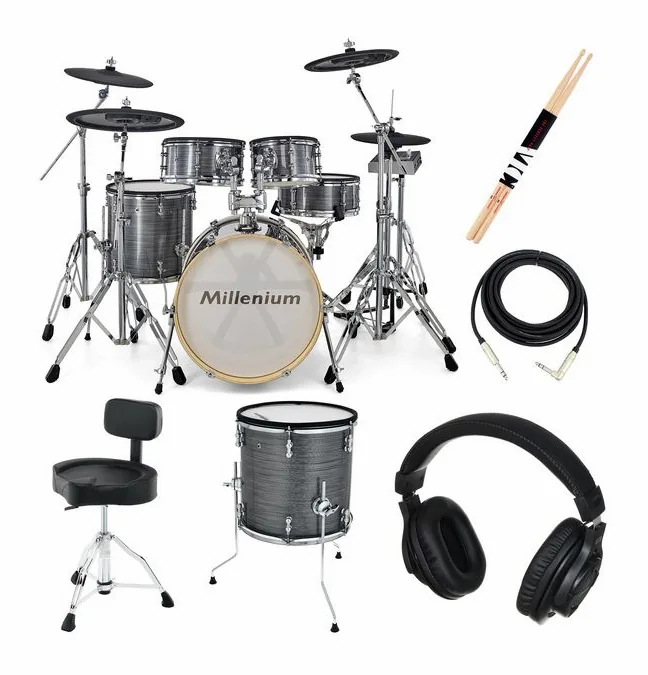 Millenium MPS-1000 E-Drum Complete Bundl, vue de près, de face