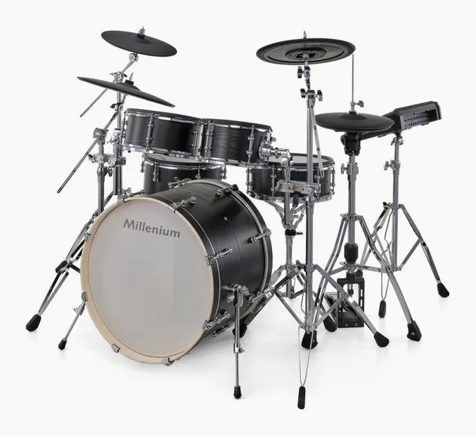 Millenium MPS-1500 Hybrid-X E-Drum Set, de face sur fond neutre