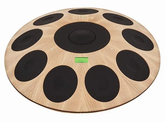 Neotone Mutant Digital Handpan Ash, de face sur fond neutre