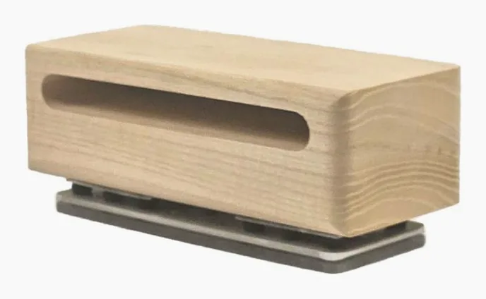 NGL Percussion Woodblock Ash 18cm, de face sur fond neutre