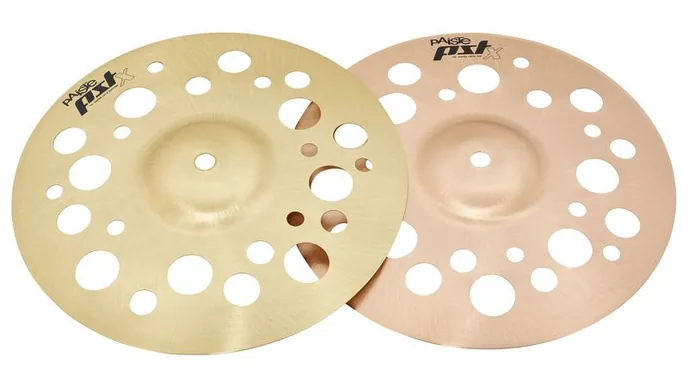 Paiste 10" PSTX Swiss Hats, vue de près, de face