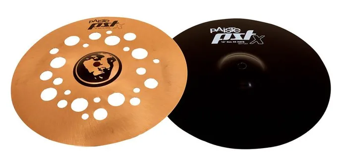 Paiste 12" PSTX DJs 45 Hats, vue de face, photo 2