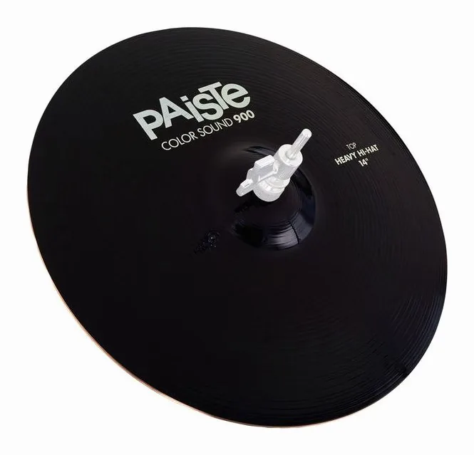 Paiste 14" 900 Color Heavy Hi-Hat BK, de face sur fond neutre