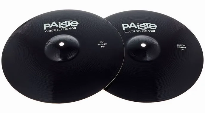 Paiste 14" 900 Color Sound Hi-Hat BK, vue de face, photo 2
