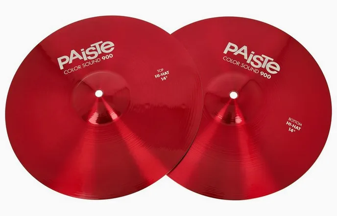 Paiste 14" 900 Color Sound Hi-Hat RD, vue de près, photo 2