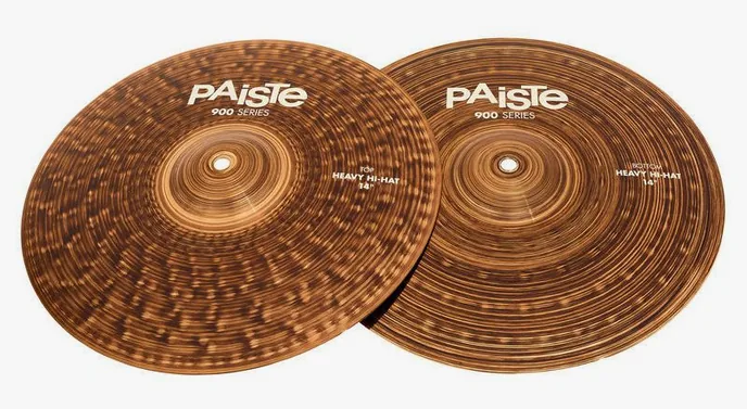 Paiste 14" 900 Series Heavy Hi-Hat, vue de dessus, photo 2