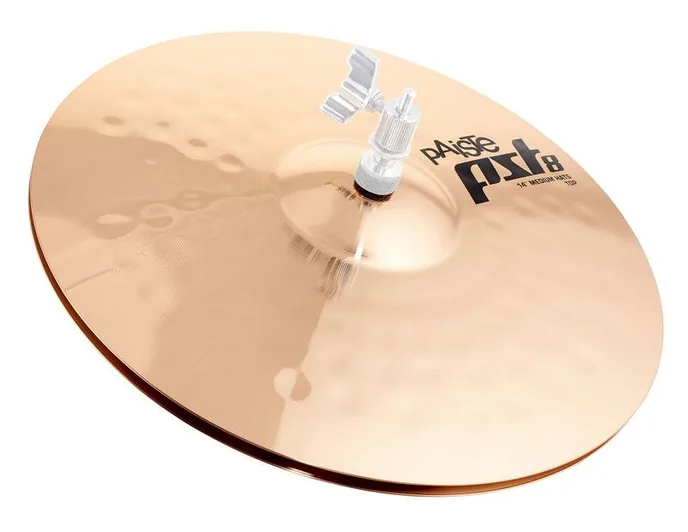 Paiste 14" PST8 Reflector Medium H-H, vue de près, de face