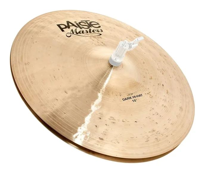 Paiste 15" Masters Dark Hi-Hat, sur fond neutre